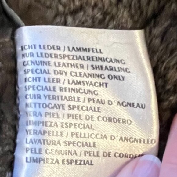 Hilary Radley Genuine Sheep Shearling Leather Coat Jacket Size 8 Women's - Picture 11 of 11